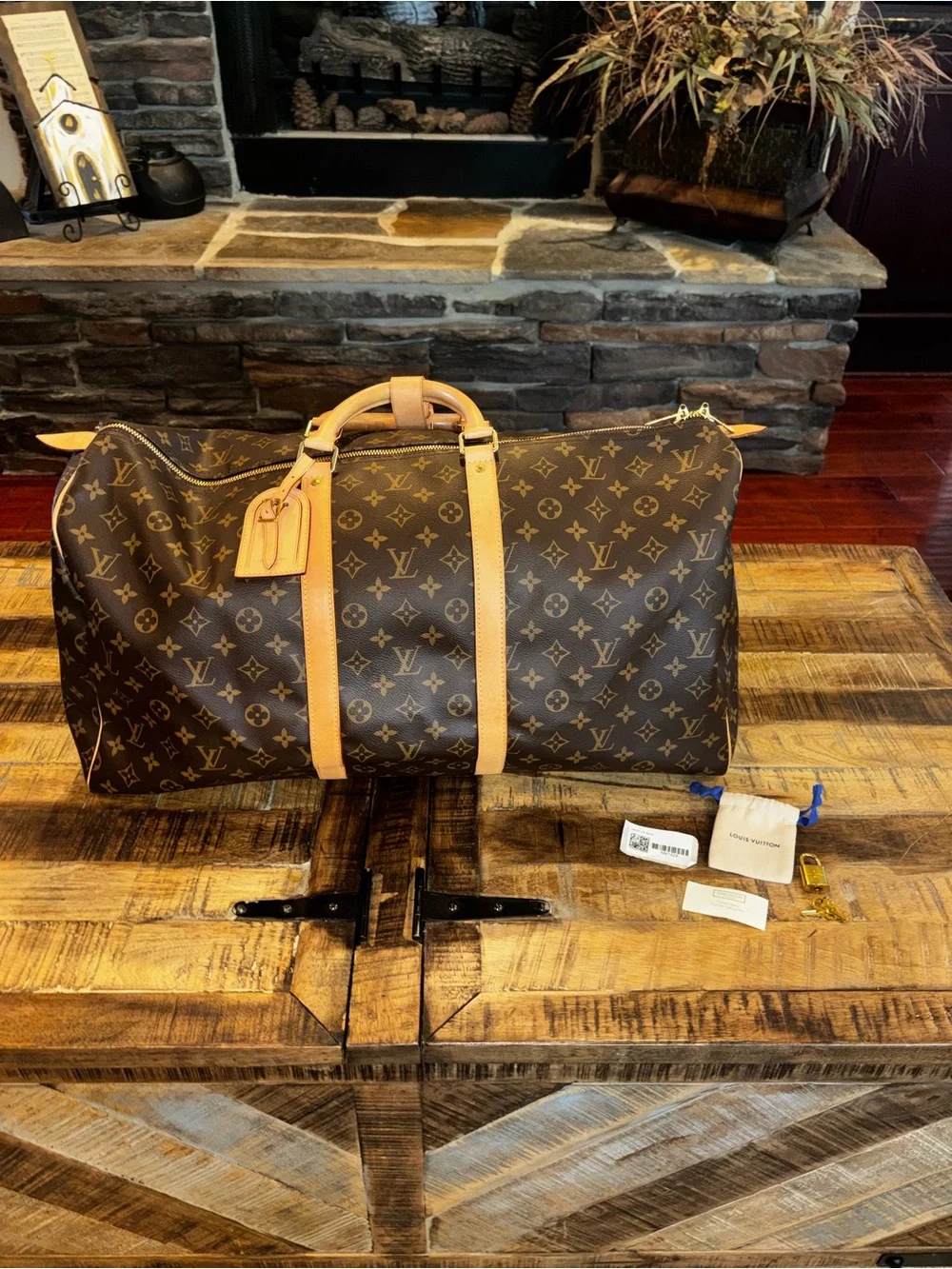 Louis Vuitton Keepall 55 duffel bag - brown